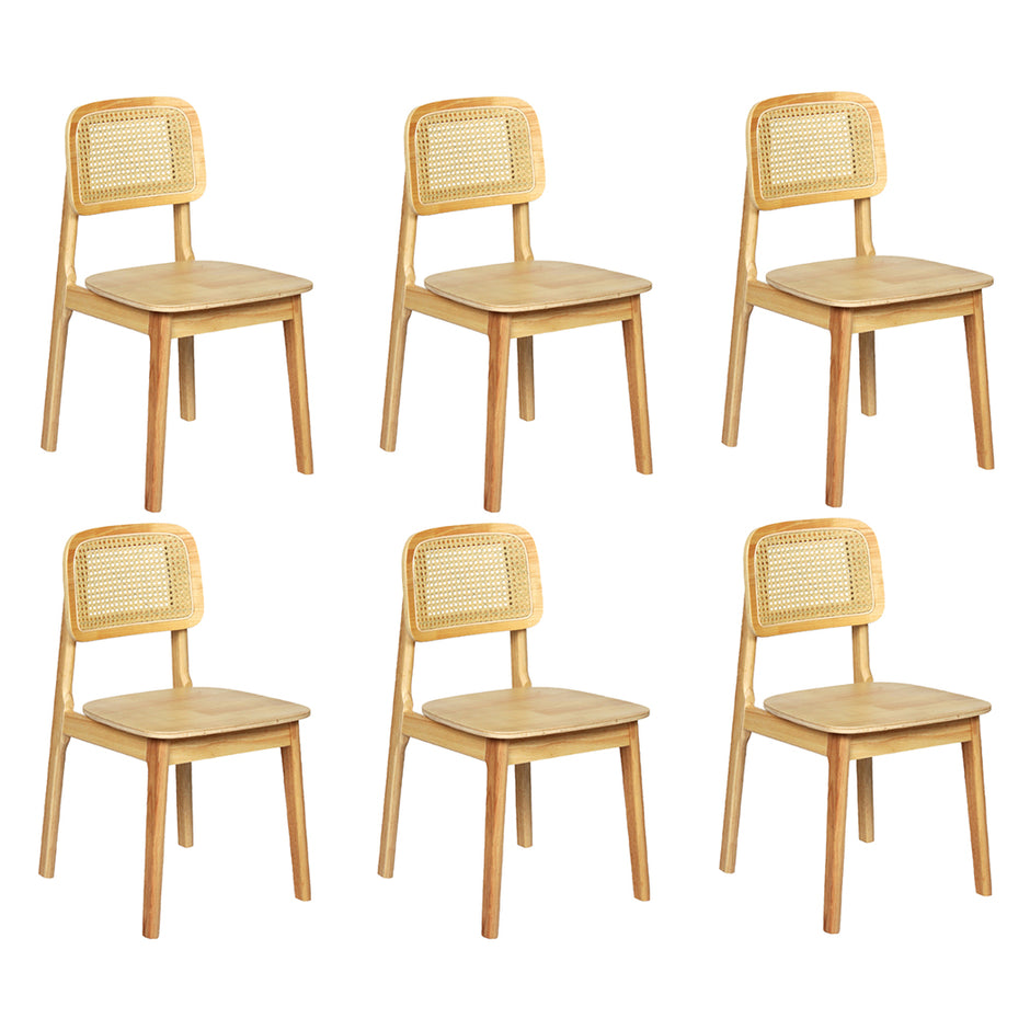 Levede 6x Rattan Dining Chair Wooden Kitchen Chair-2006733384067452928