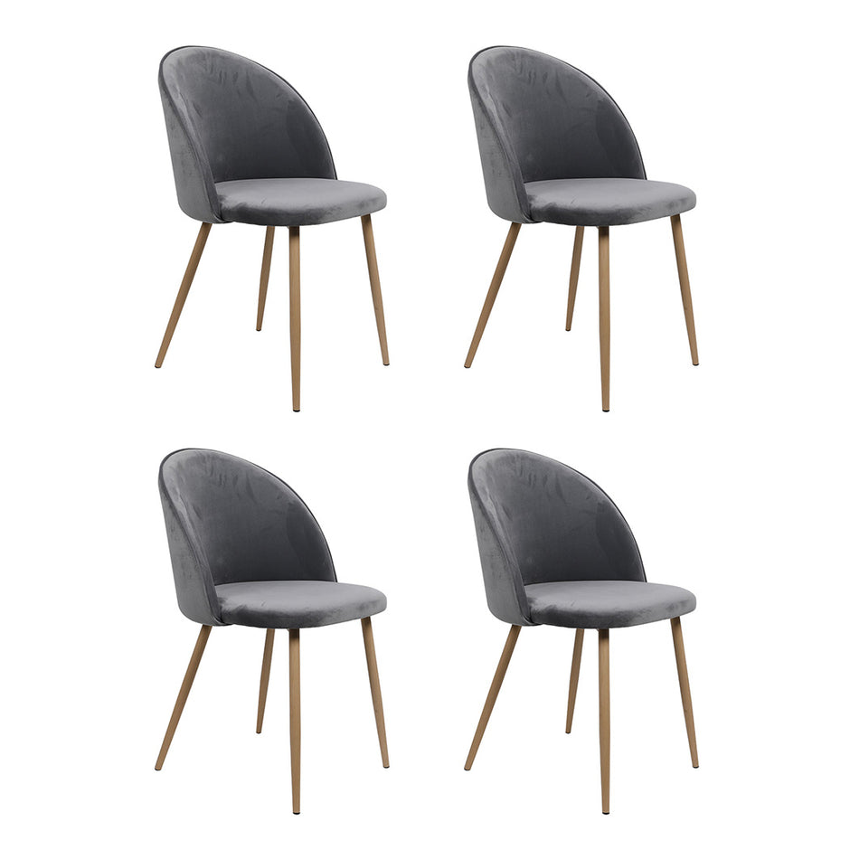 Levede 4x Dining Chairs Seat French Grey-2006732720729886720