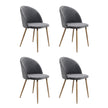 Levede 4x Dining Chairs Seat French Grey-2006732720729886720