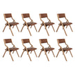 Levede 8x Dining Chairs Foldable PU Tan-2018816930617626624