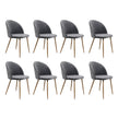 Levede 8x Dining Chairs Seat French Grey-2006732721086402560