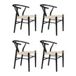 Levede 4x Dining Chairs Wooden Hans Black-2018816917736919040