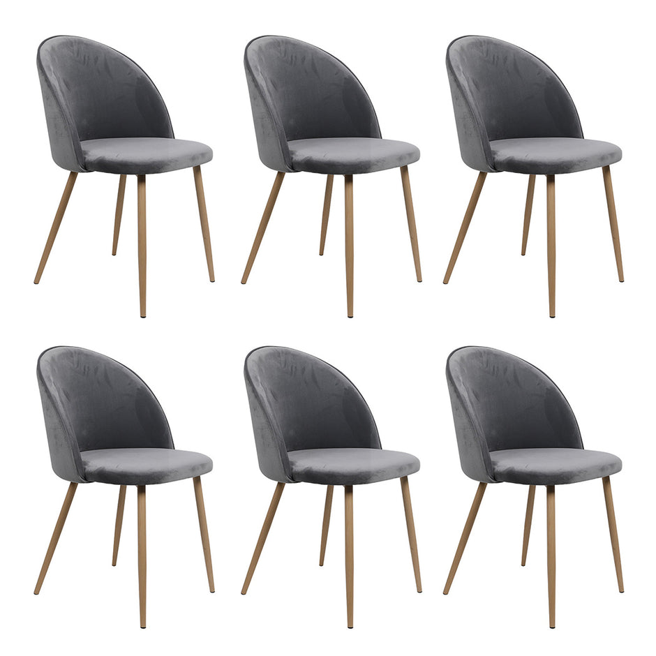 Levede 6x Dining Chairs Seat French Grey-2006732720910241792