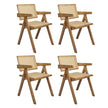 Levede 4x Dining Chair Solid Wood Rattan-2018816911982333952