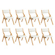 Levede 8x Dining Chairs Foldable PU Beige-2006732728141221888