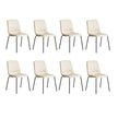 Levede Stackable Dining Chairs Kitchen Beige Set of 8-2006732727428190208