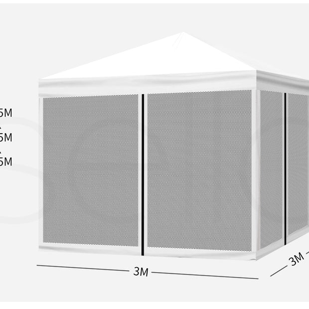 Mountview Gazebo 3x3 Marquee Pop Up White-2018816887932194818