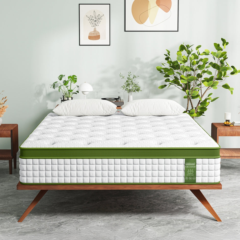 BedStory Queen 30cm Hybrid Mattress Cooling Gel Memory Foam 5 Zone Pocket Spring Bed Temperature Regulating