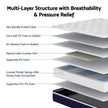 RoomSense King Mattress , 30cm Medium Firm Hybrid Mattress with Latex Lumbar Support for Back Pain Relief , Pocket Spring Mattress King Size in a Box
