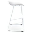 CBS2007-SD 65cm Bar Stool - white Seat With white metal Frame
