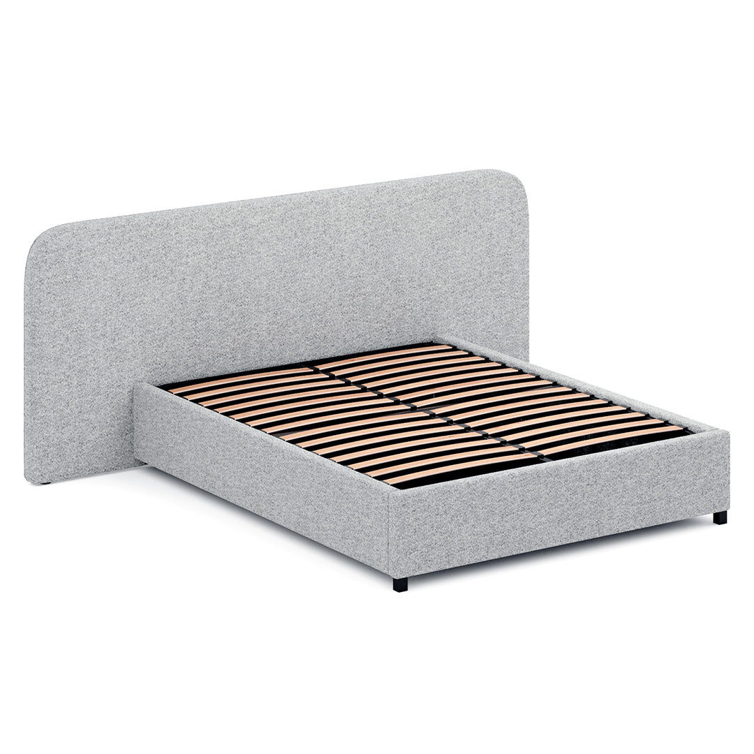 CBD6927-MI Queen Sized Bed Frame - Dusty Pepper Boucle with Storage