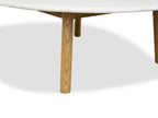 CCF1037 100cm Marble Round Coffee Table - Natural
