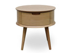 CST222WAL-VN Round Side Table - Walnut
