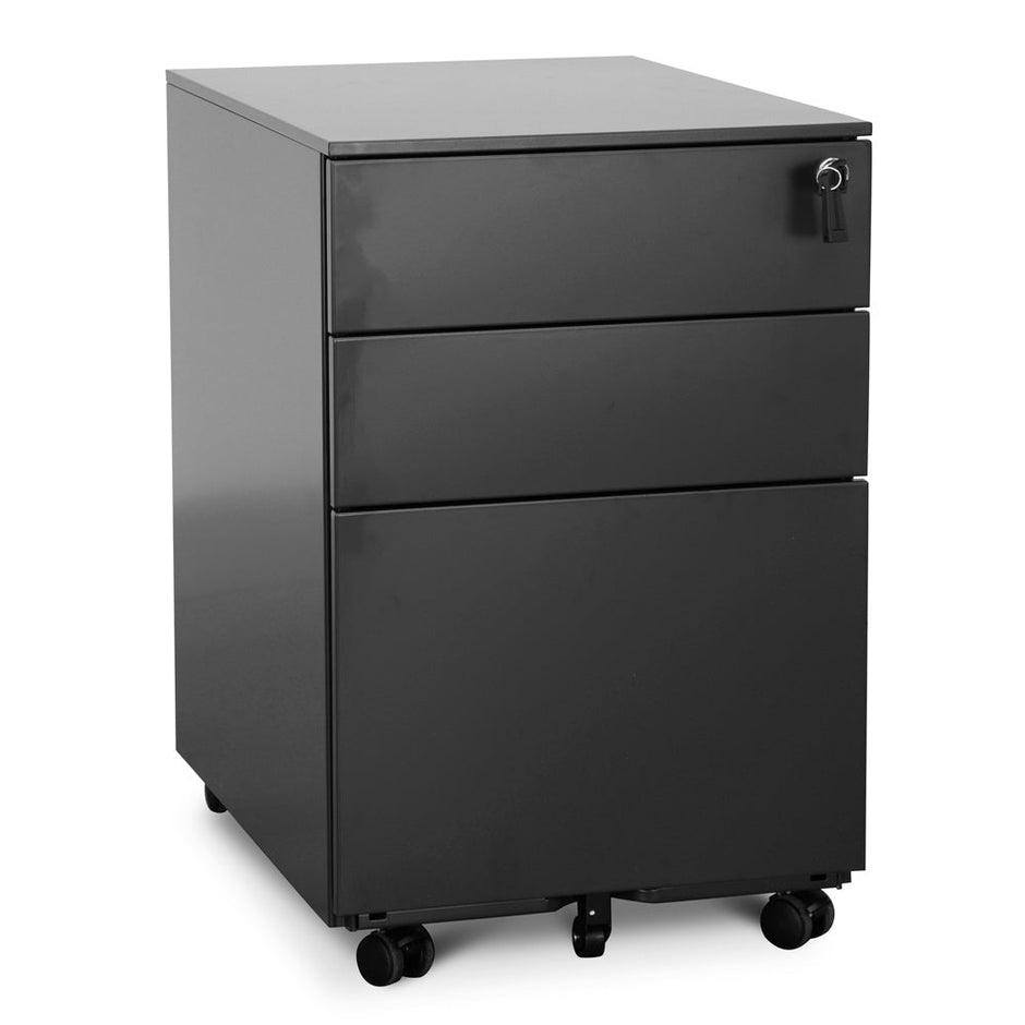 COF2171-SN 3 Drawers Mobile Pedestal - Black