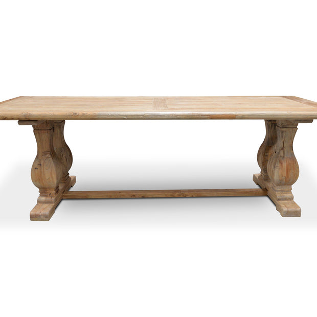 CDT561 Elm Wood Dining Table 3m - Rustic Natural