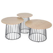 CST2125-KD Side Table Set - Natural - Black