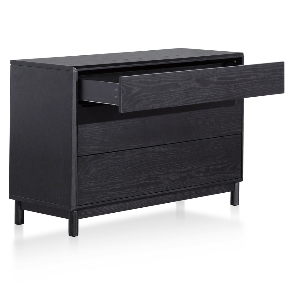 CDT6199-CN 3 Drawers Dresser Unit - Black Oak