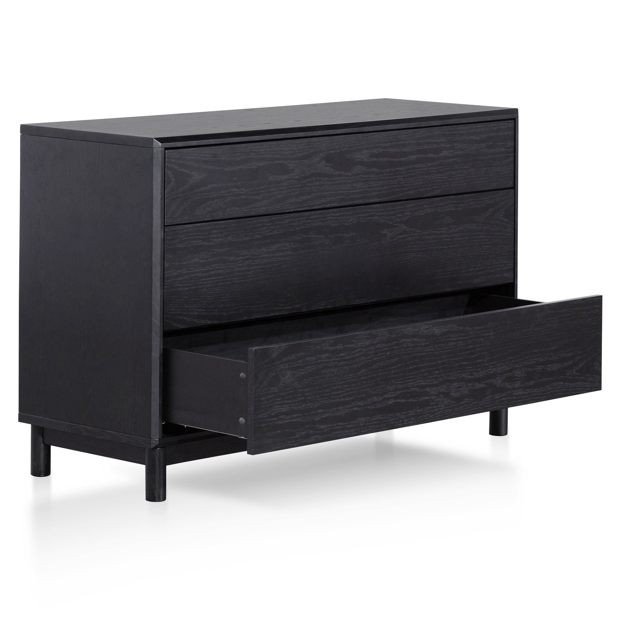 CDT6199-CN 3 Drawers Dresser Unit - Black Oak