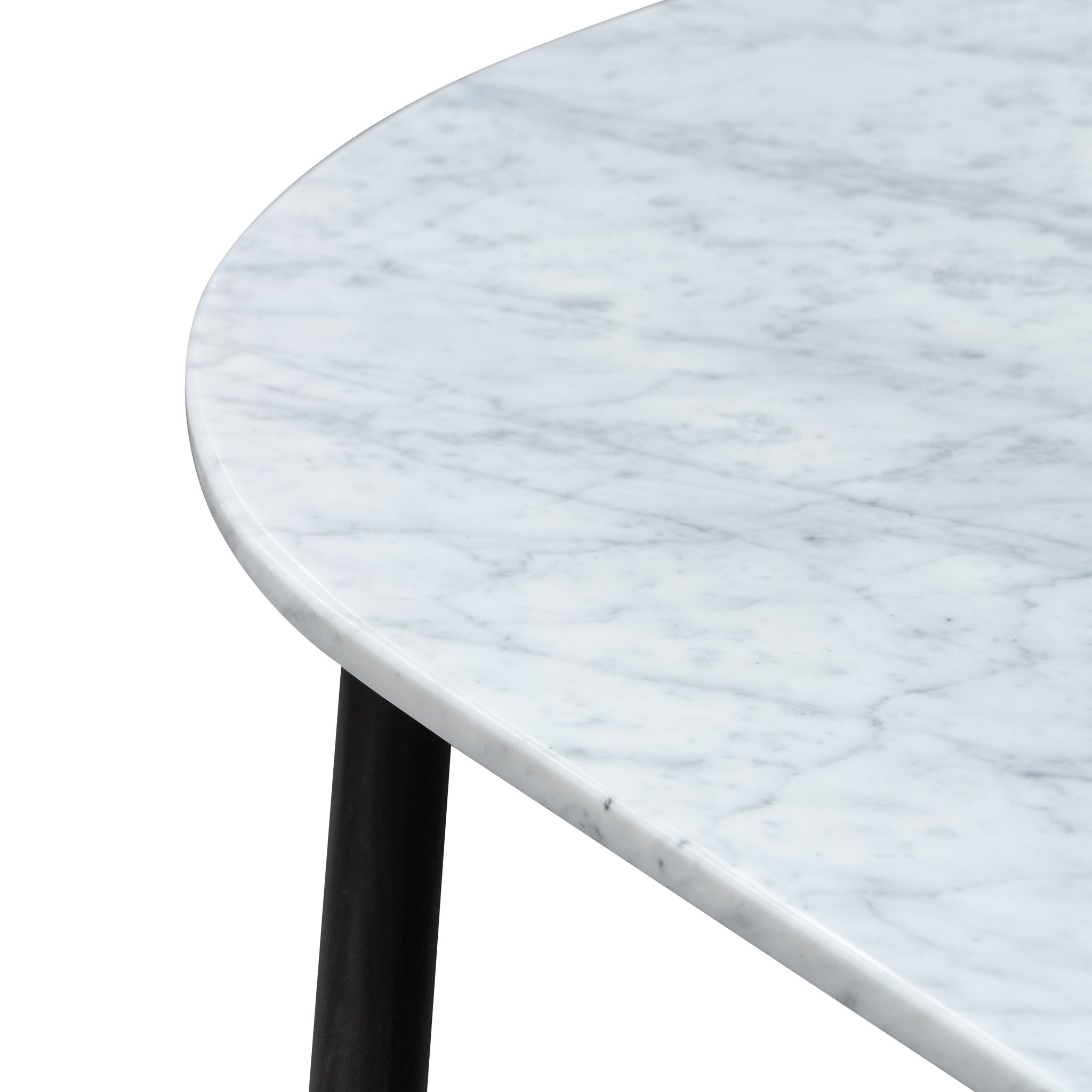 CCF6160-SD 110cm Marble Coffee Table - Black Base