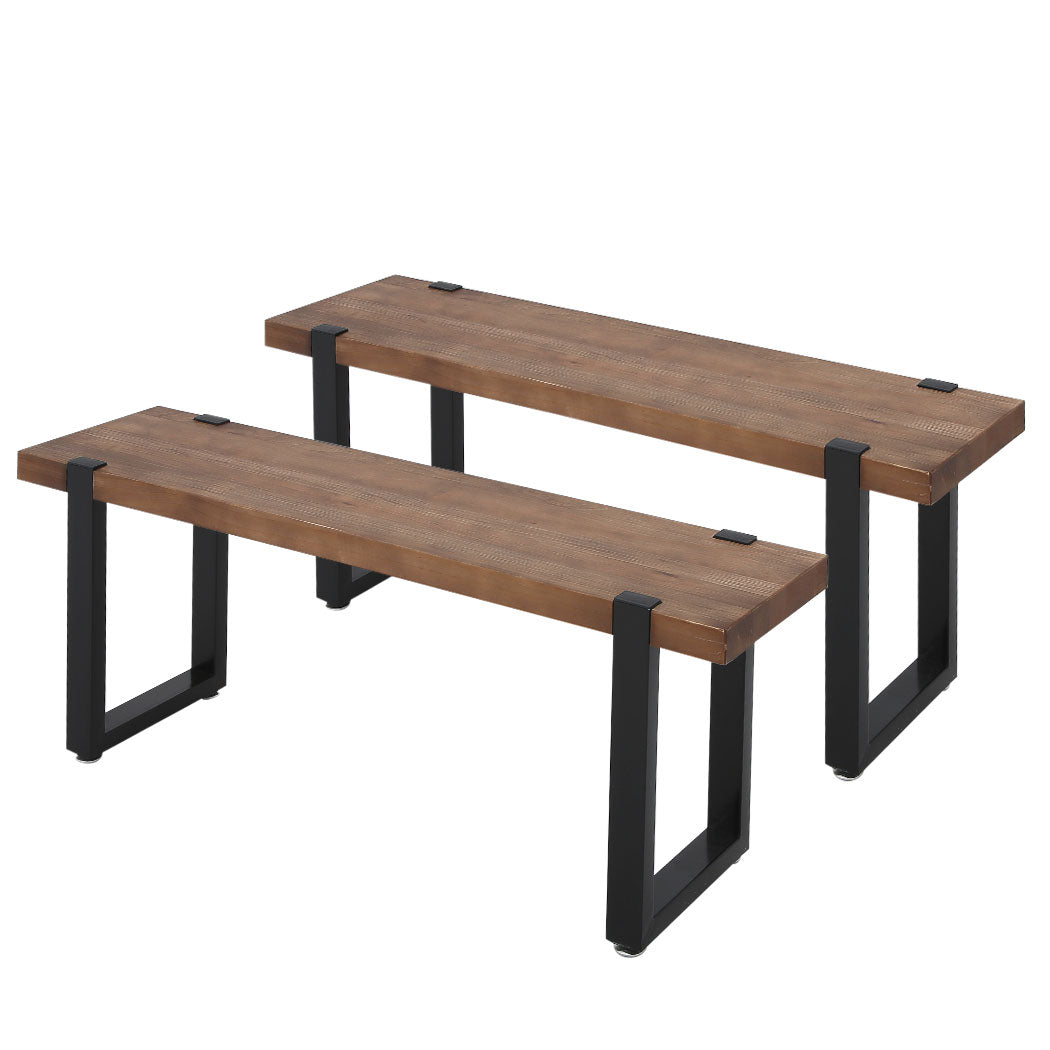 Levede 2x Dining Bench Chairs Wooden 140cm-2006733261165957120