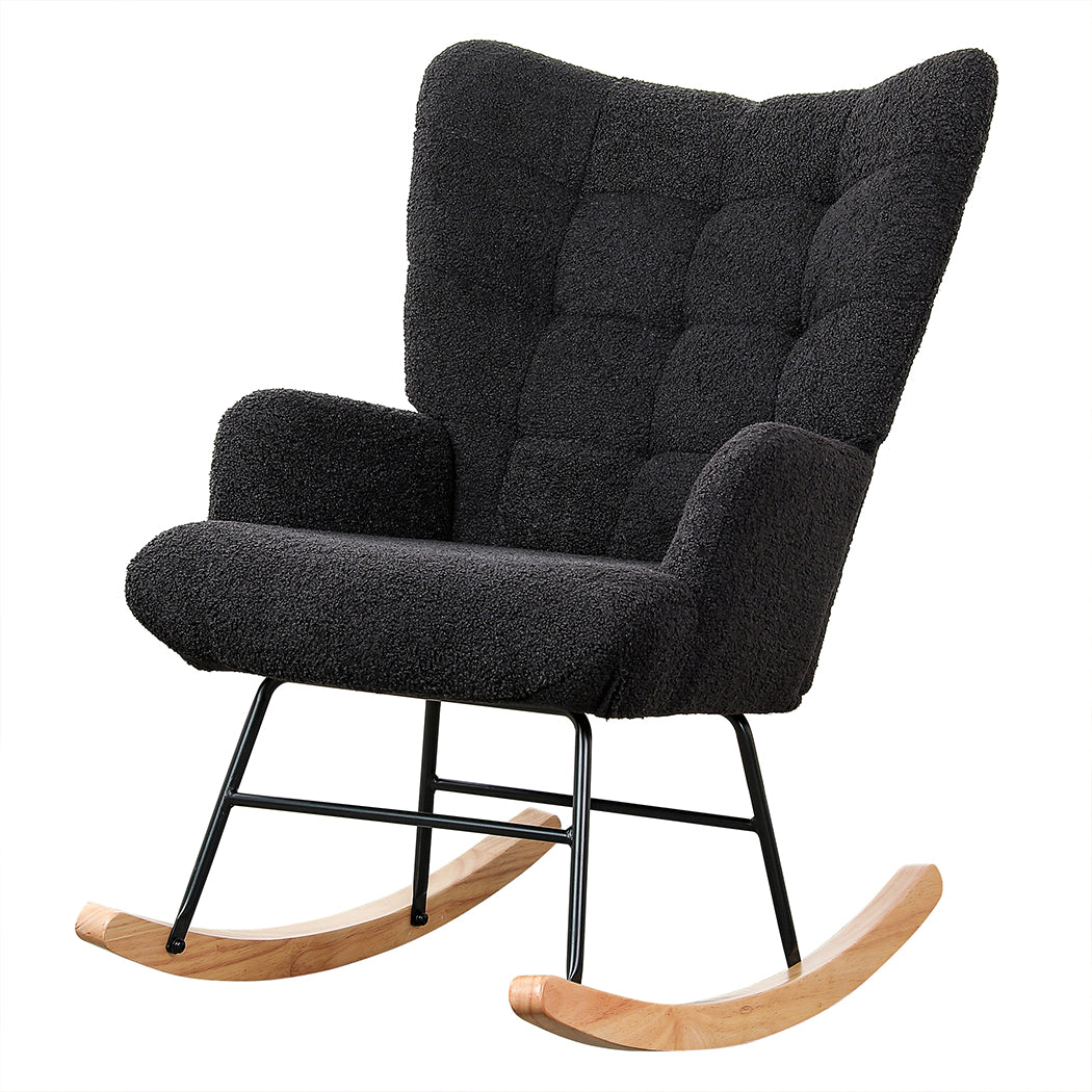 Levede Fleece Rocking Chair-2018816899860795392