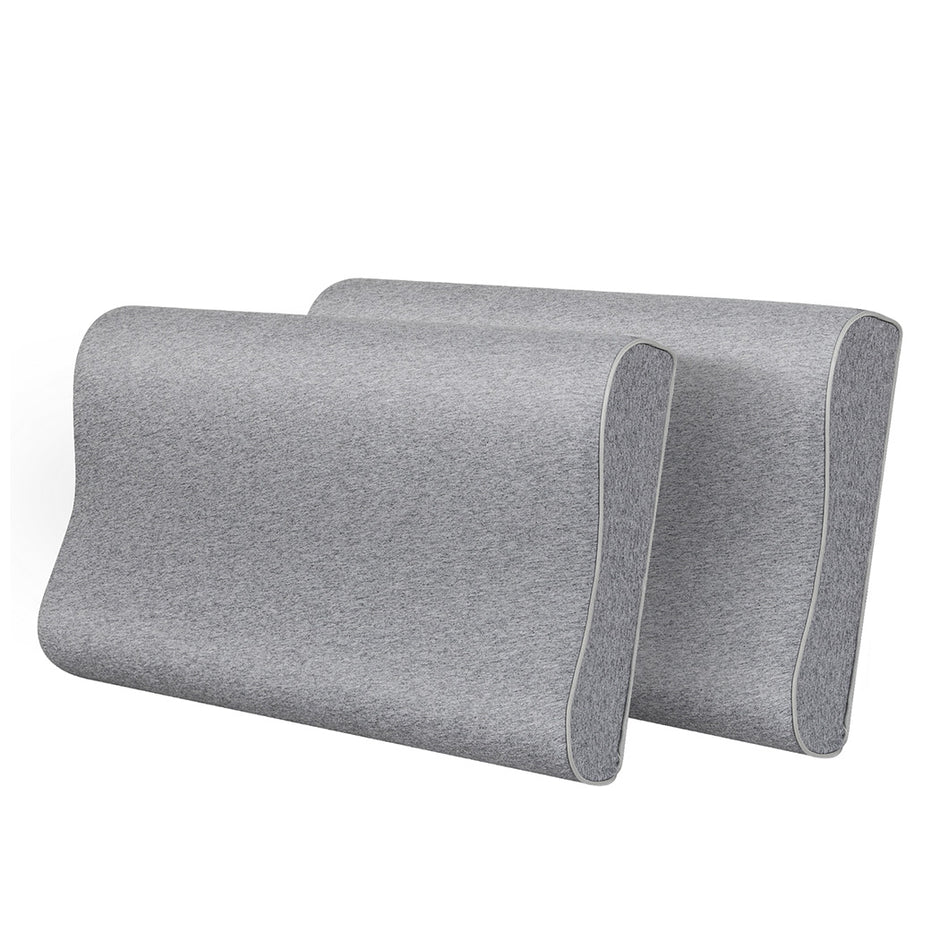 Dreamz Memory Foam Pillow Pillowcase Supprt Grey Rebound-2006732704422432768