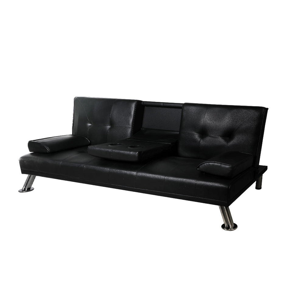 Levede Sofa Bed Adjustable Recliner Black-2006733286516330496