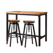 Levede 3pcs Bar Table Barstools Industrial-2018816935772426240