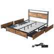 Levede Double Bed Frame RGB LED 4 Drawers USB-2018816936808419328