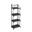 Levede Plant Stand 4 Tiers Outdoor Indoor Black-2006732932802285568