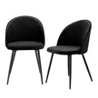 Levede 2x Dining Chairs Kitchen Cafe Black-2006733258255110144