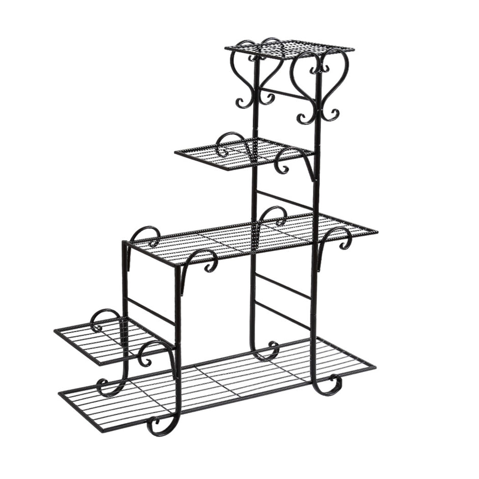 Levede Plant Stand Outdoor Indoor Metal Black-2018816719711244288