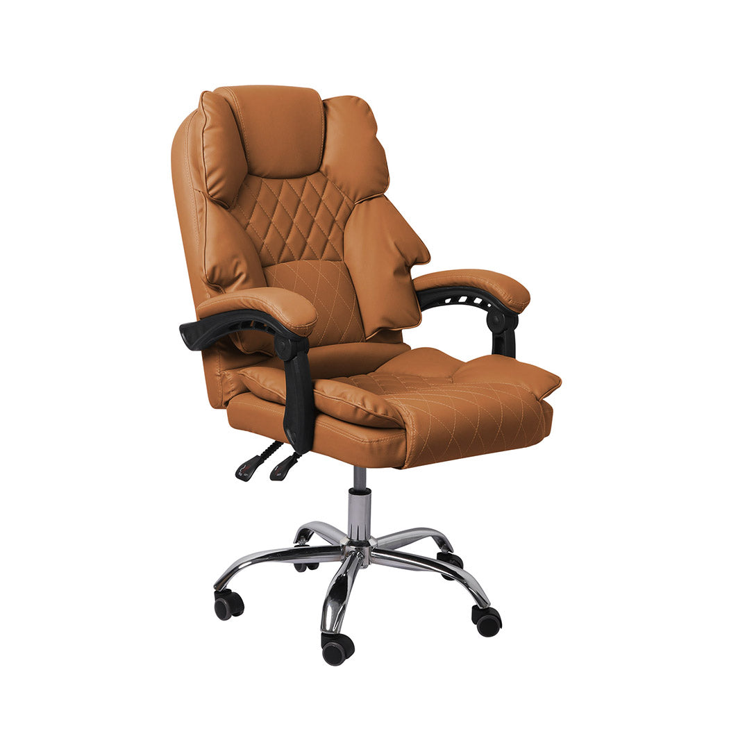 Levede Gaming Chair Office Computer Brown No Footrest-2018816904789102592
