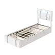 Levede Single Bed Frame Leather Headboard RGB 2 Drawers-2006732796336410624
