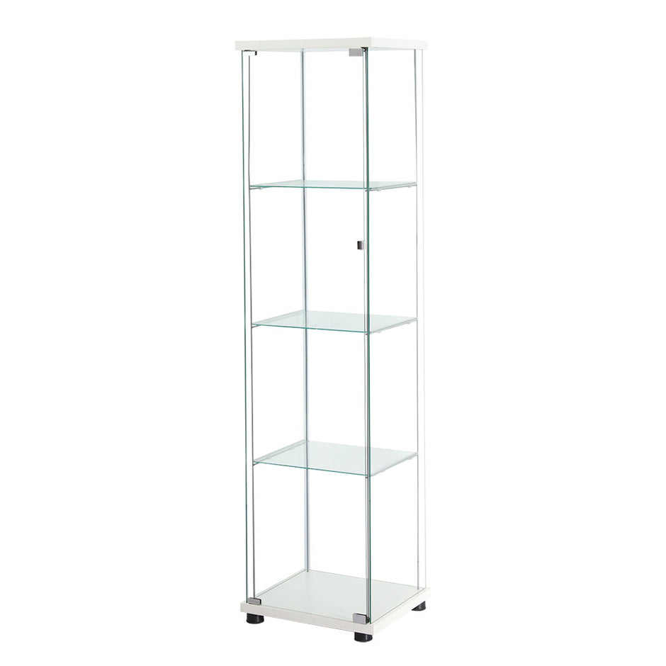 Stacked Display Cabinet Tempered Glass White-2006733283139915776