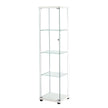 Stacked Display Cabinet Tempered Glass White-2006733283139915776