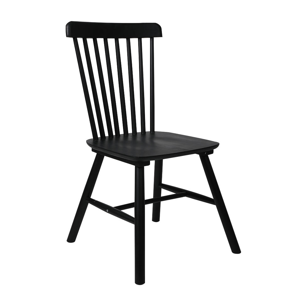 Levede 2x Dining Chairs Kitchen Winsor Black-2018816905514717184