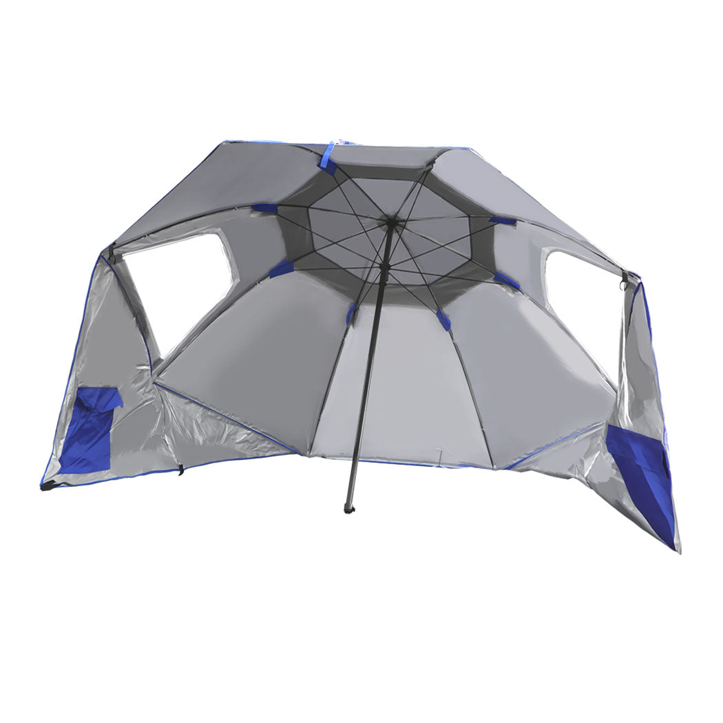 Mountview Beach Umbrella Outdoor Umbrellas Blue 2.33M-2018816736329076736