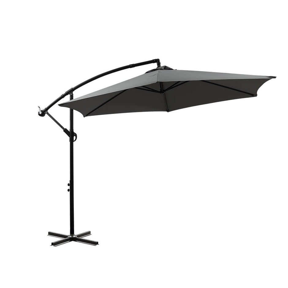 Mountview 3M Outdoor Umbrella Cantilever Grey Without Base-2018816876225892352