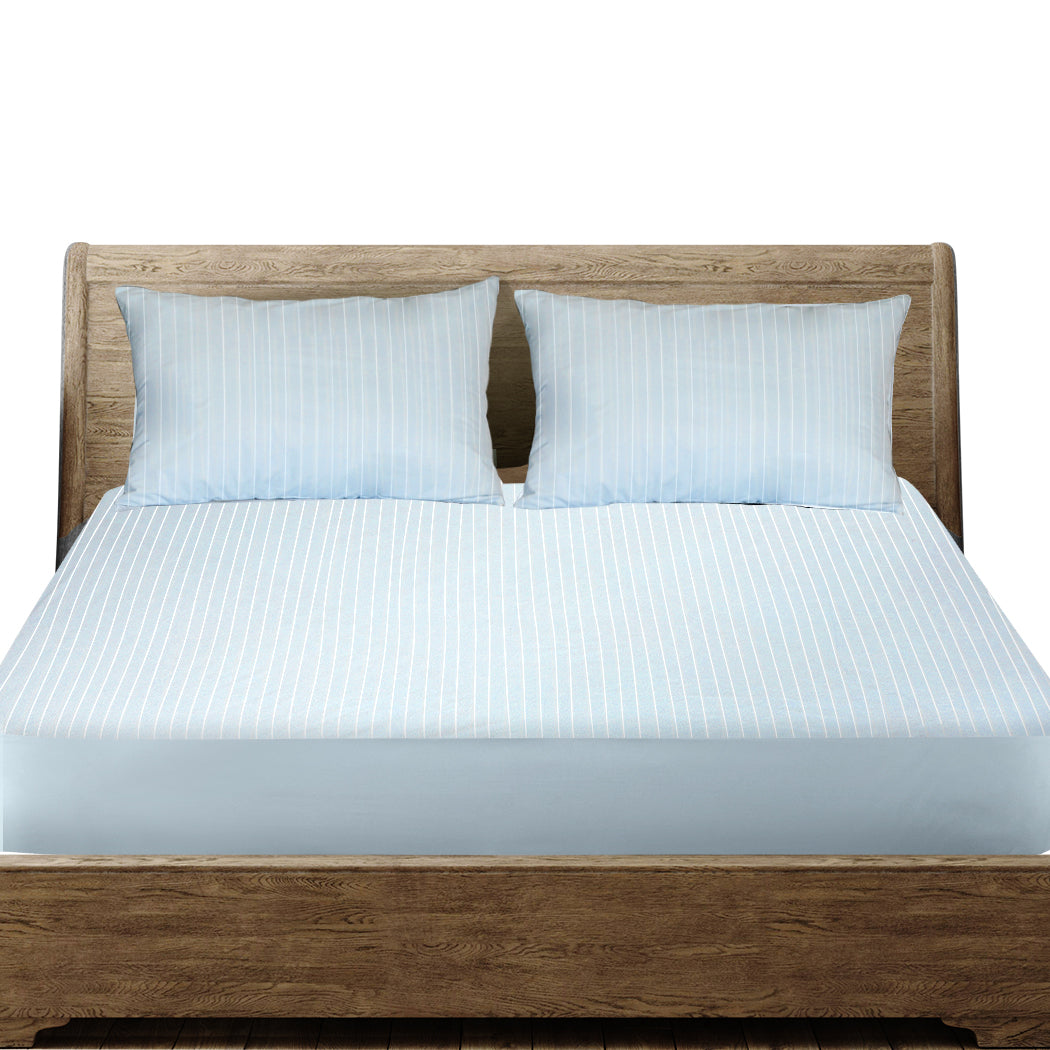 Dreamz King Mattress Protector Pillowcases King Blue-2006733086502555648