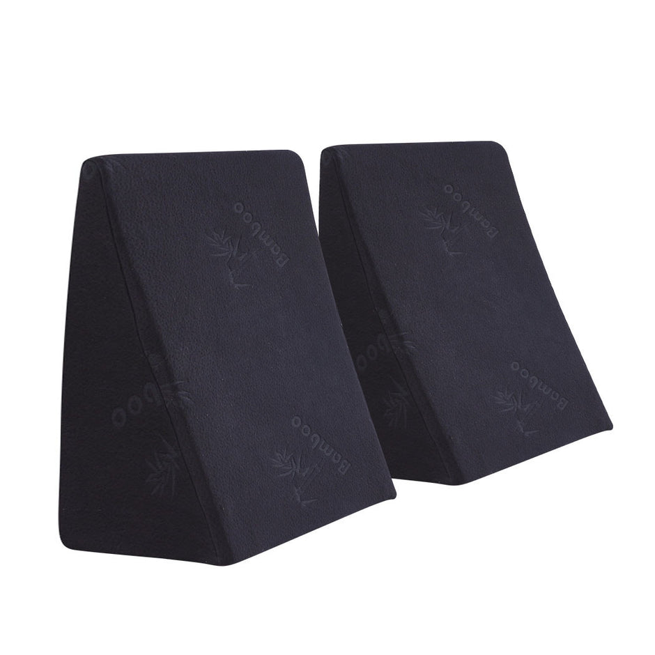 Cool Gel Memory Foam Bed Wedge Pillow Black 25+30-2006733150167896064