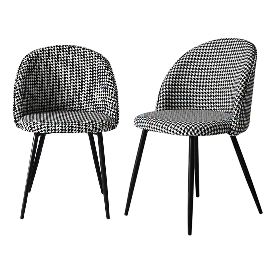 Levede 2x Dining Chairs Kitchen Cafe Black and White-2006733258737455104