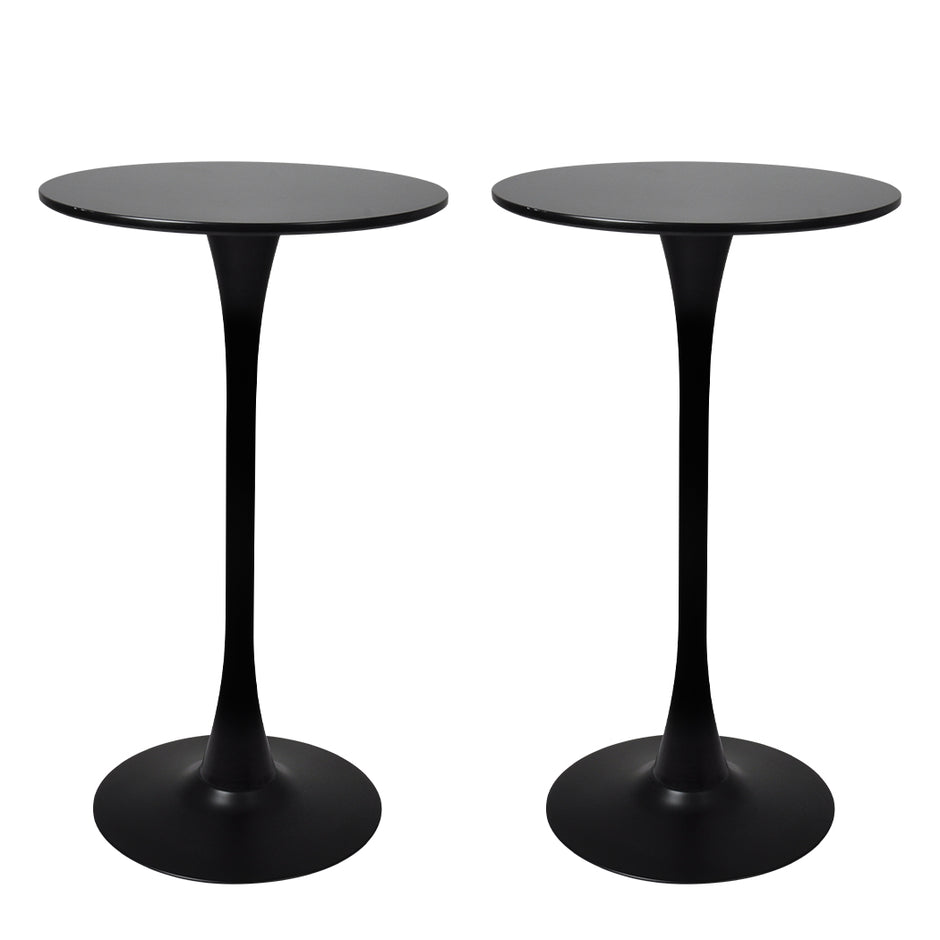 Levede 2x Round Bar Table Pub Tables Black-2018816908509450240