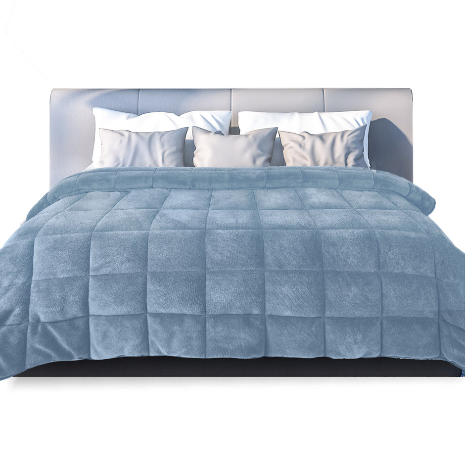 DreamZ Quilt Doona Comforter Blanket Blue King-2006733013991428096