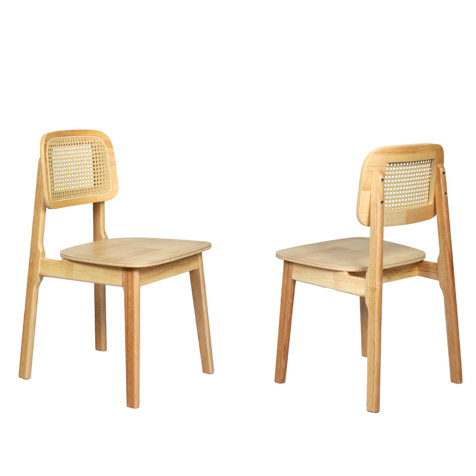Levede 2x Rattan Dining Chair Wooden Kitchen Chair-2018816846018514944