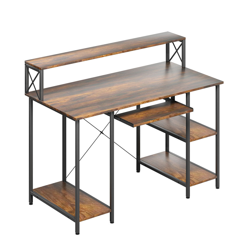 Levede Office Gaming Computer Desk Brown-2006732839713902592