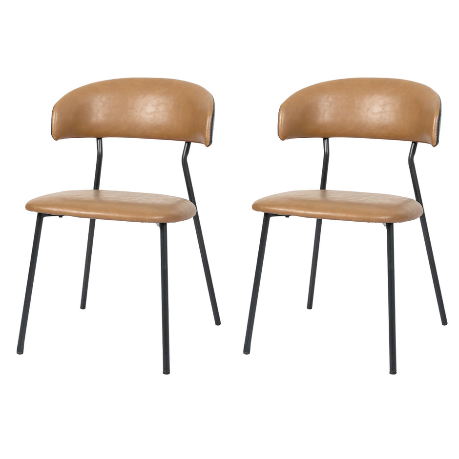 Levede 2x PU Leather Dining Chairs Kitchen Lounge-2006732800518131712