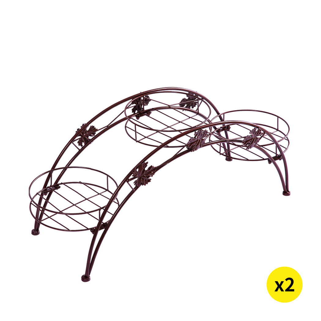 2X Plant Stand Outdoor Indoor Metal Bronze-2018816788816596992