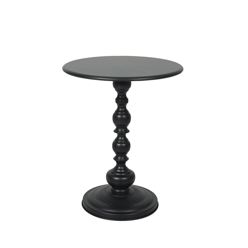 Levede Side Table Vintage End Round Black-2018816842147172352