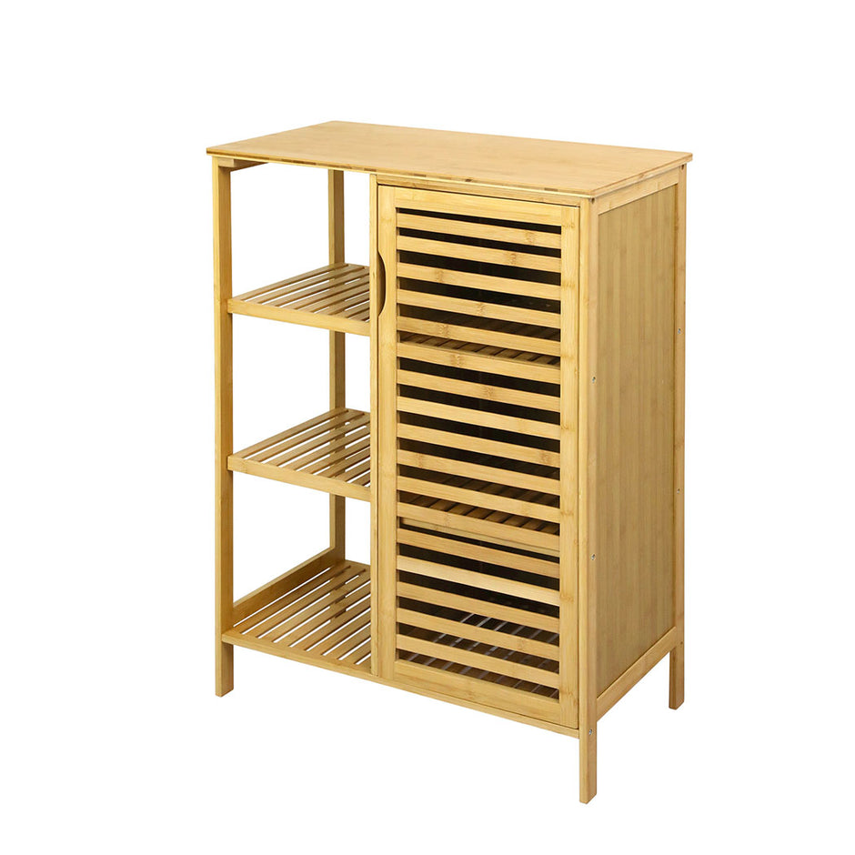 Levede  Bathroom Bamboo Storage Cabinet Natural-2006732841093828608
